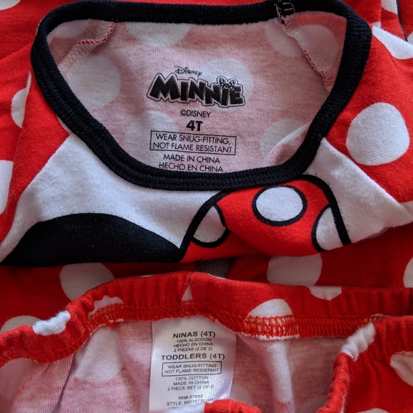 Girls Minnie Mouse Pajama Set bundle 4T - Picture 3 of 7